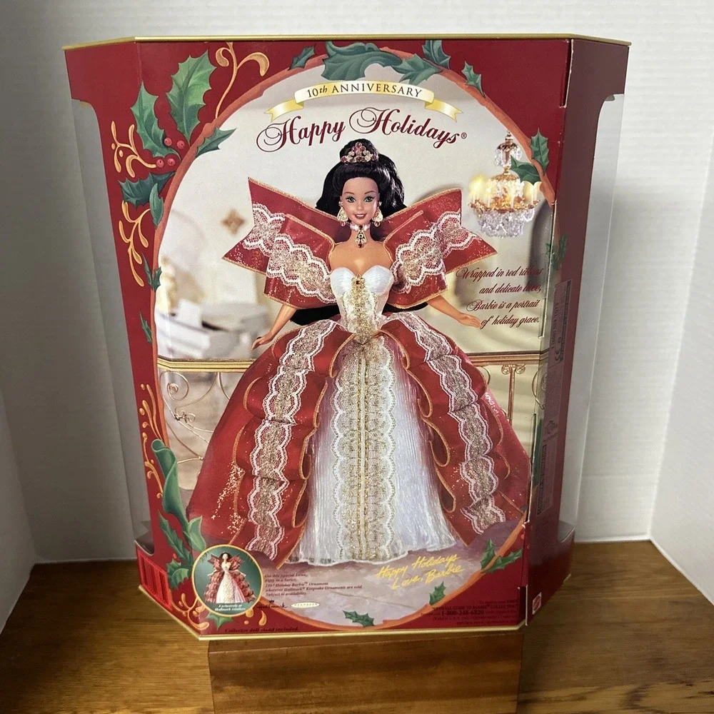 RARE‎ 1997 MISPRINT Green Eyes Holiday Barbie Happy Holidays Special Edition